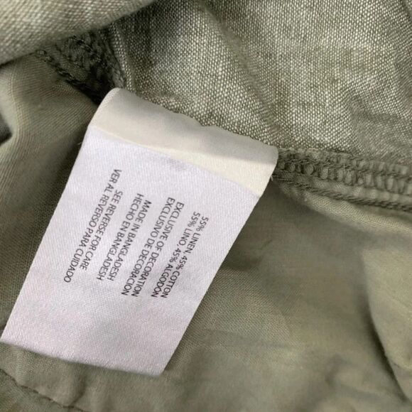 Eddie Bauer Linen Cotton Blend Green Shorts size XXL - Picture 3 of 6